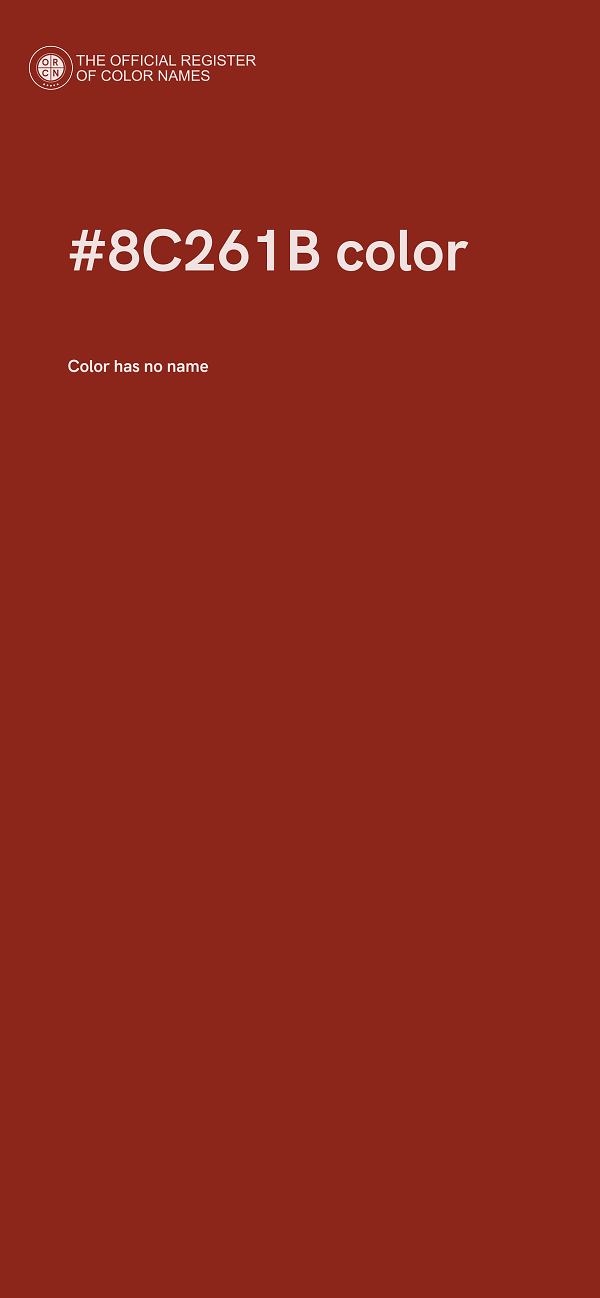 #8C261B color image