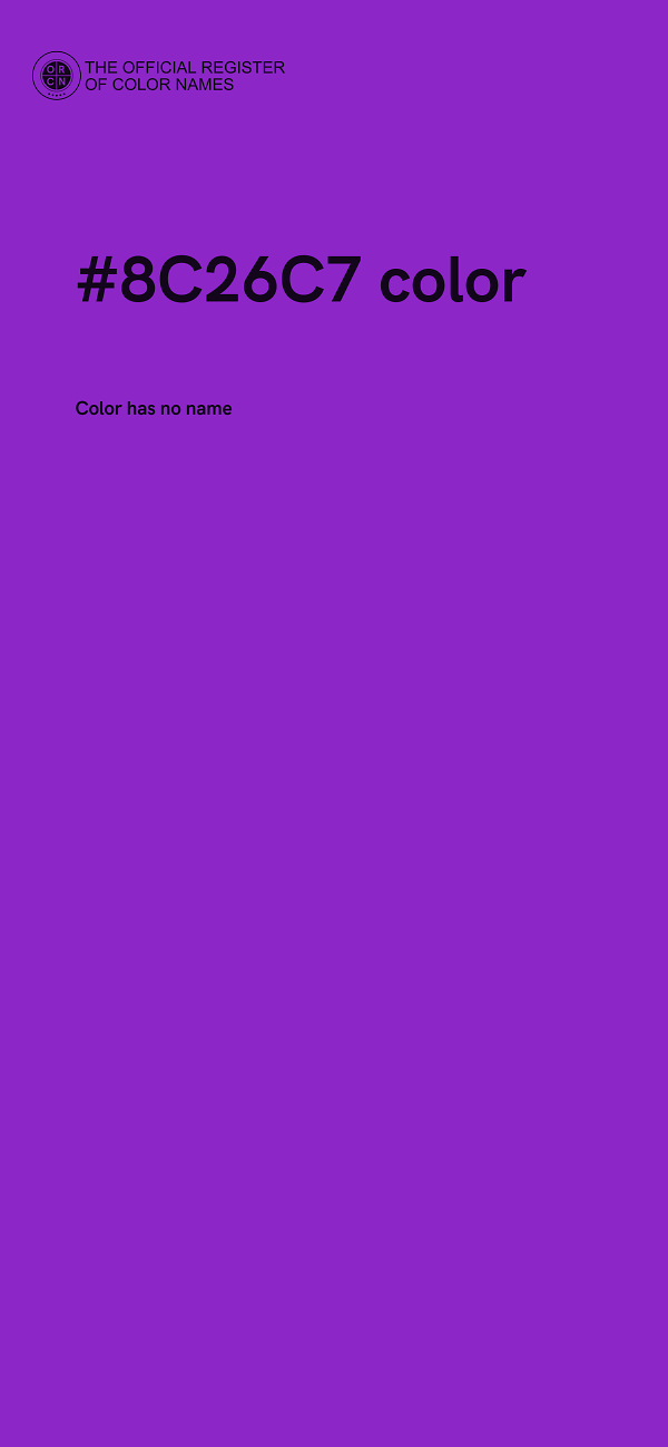 #8C26C7 color image