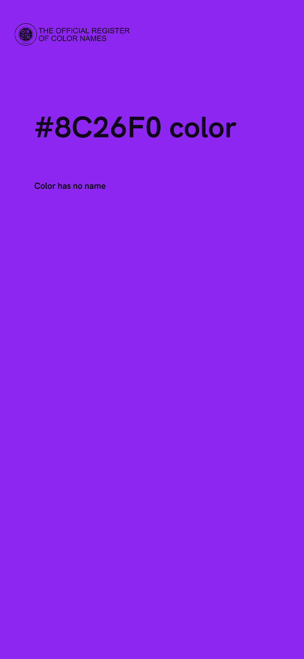 #8C26F0 color image