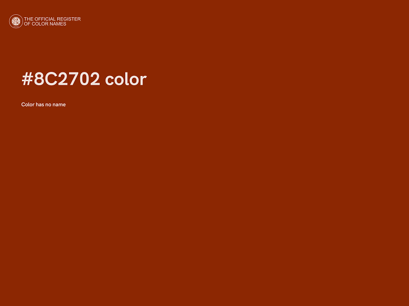 #8C2702 color image