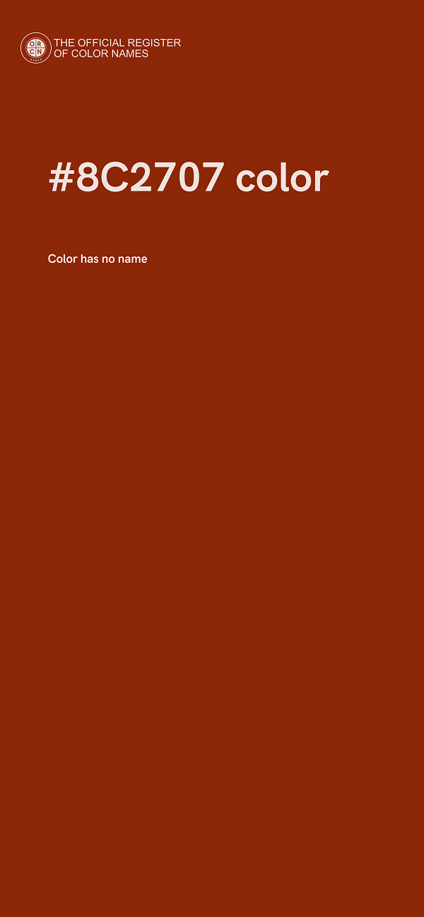 #8C2707 color image