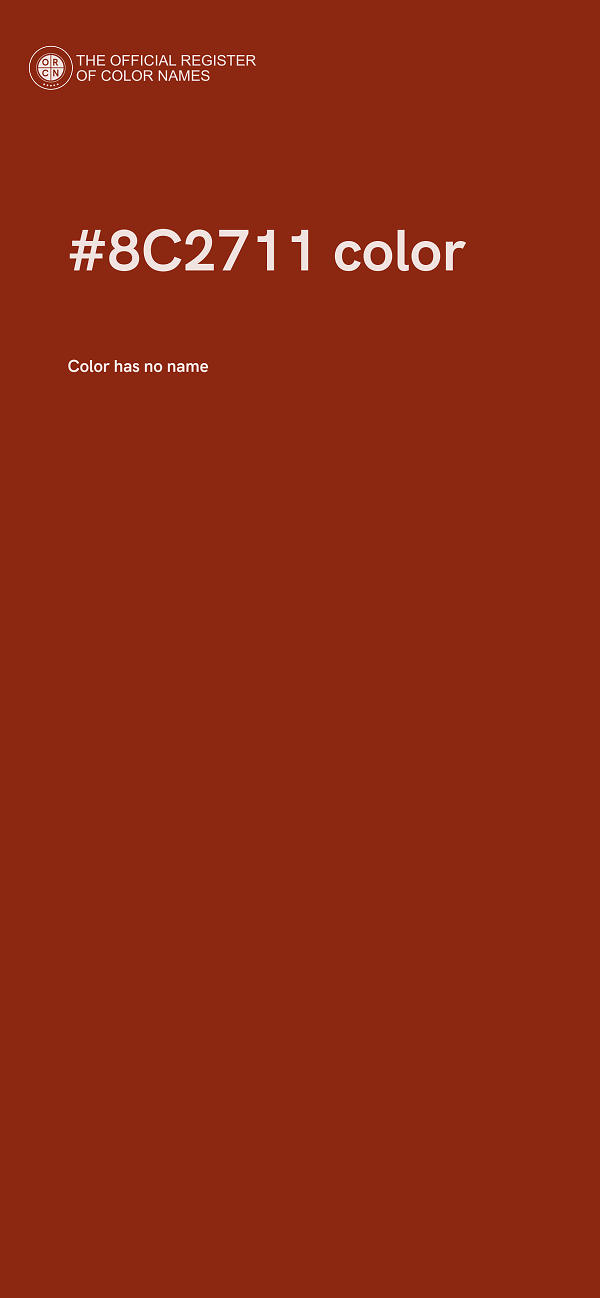 #8C2711 color image