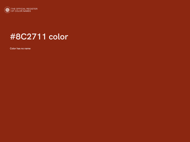 #8C2711 color image
