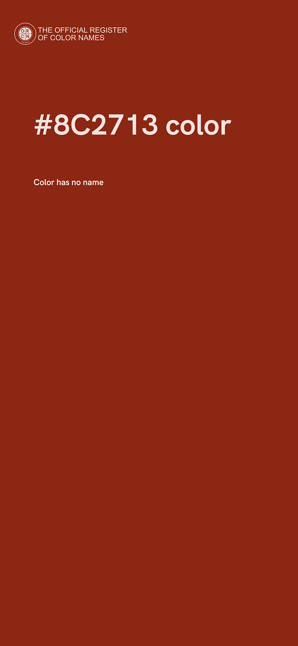 #8C2713 color image