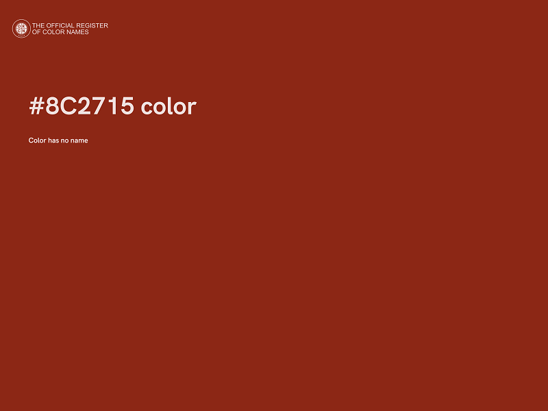 #8C2715 color image