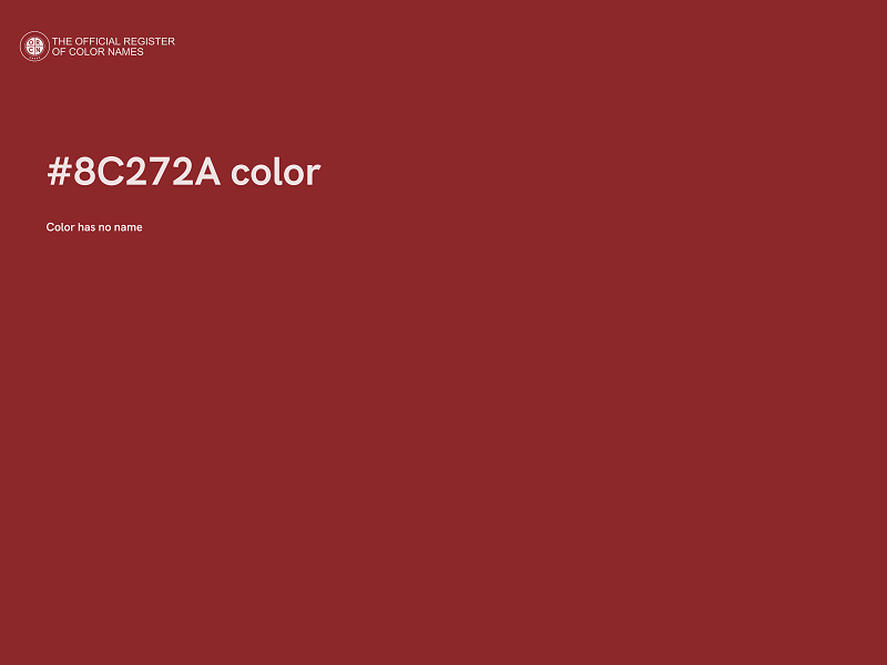 #8C272A color image
