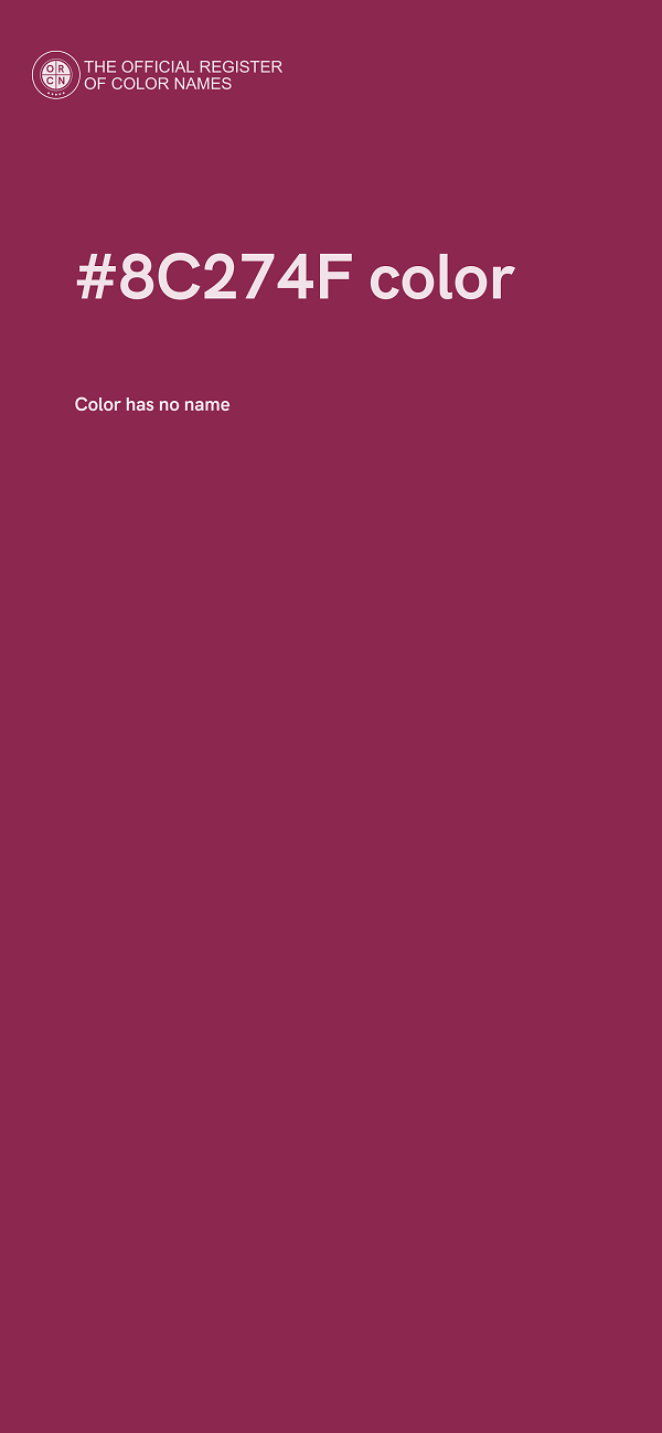#8C274F color image