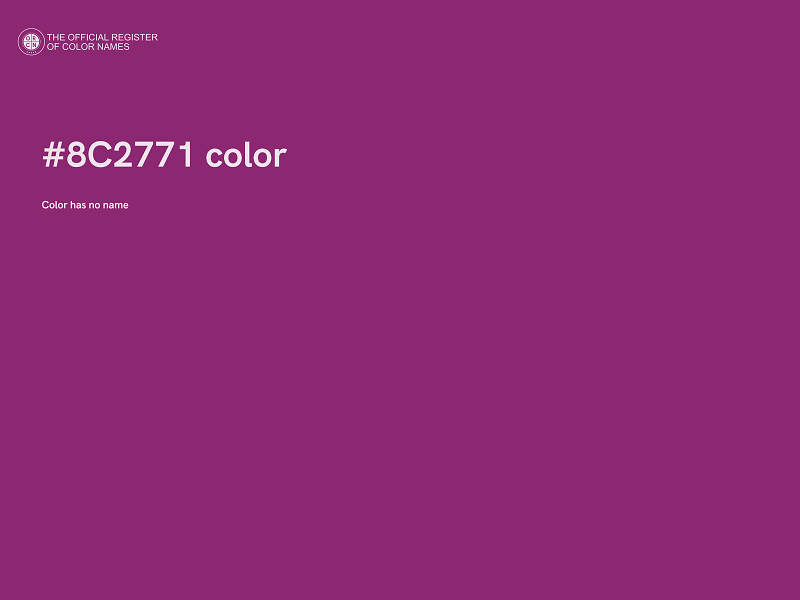 #8C2771 color image