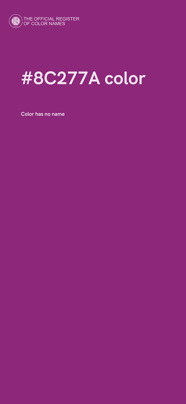 #8C277A color image
