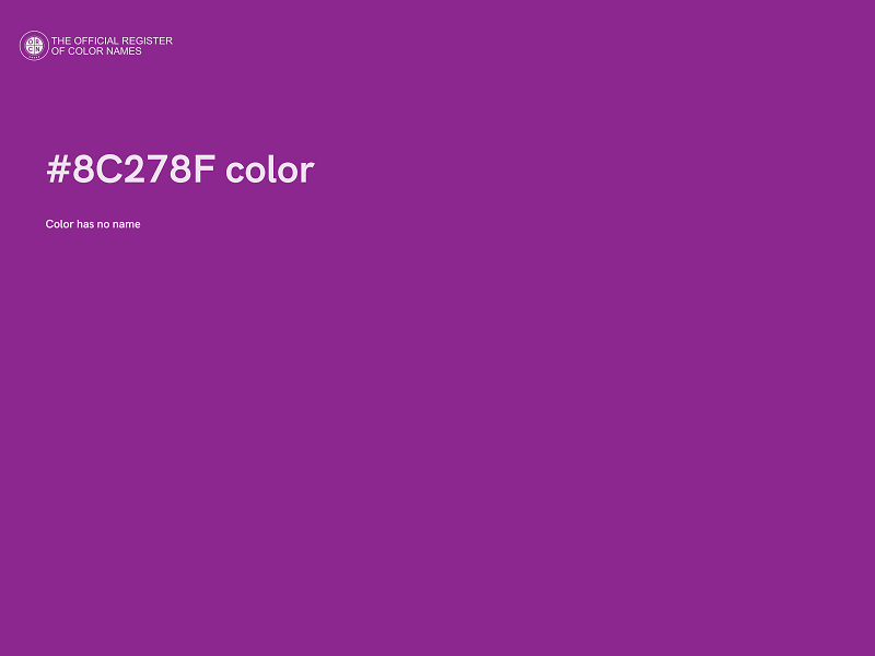 #8C278F color image