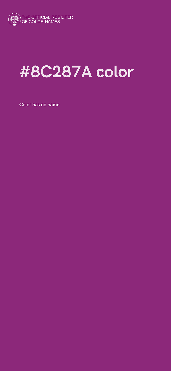 #8C287A color image