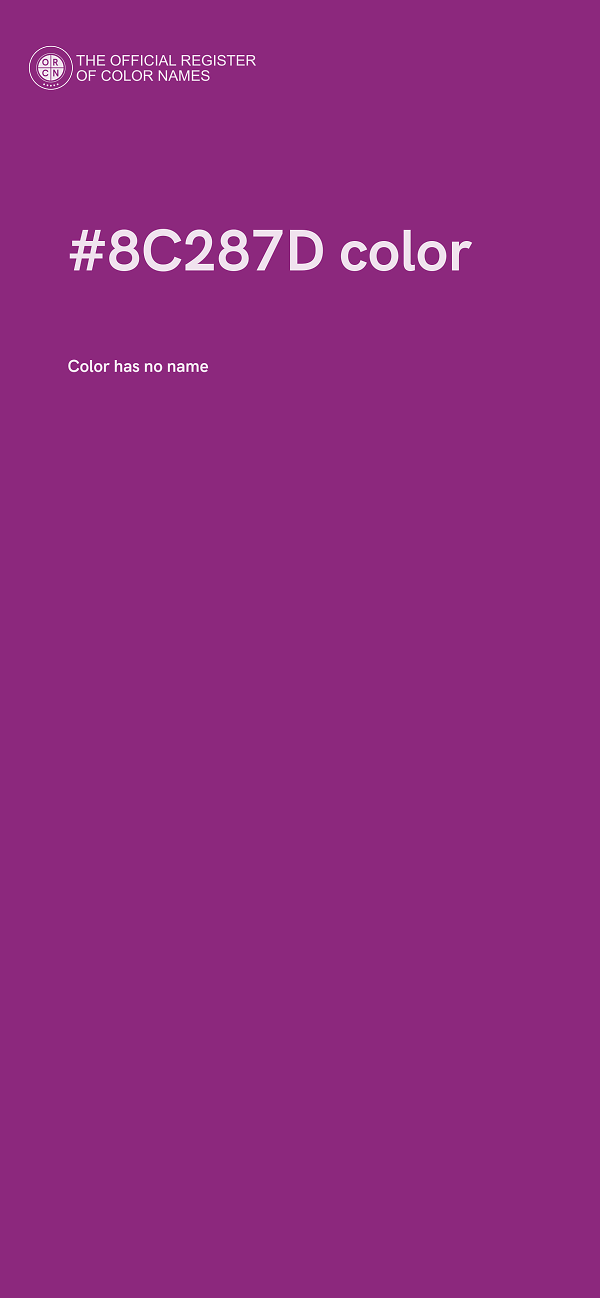 #8C287D color image