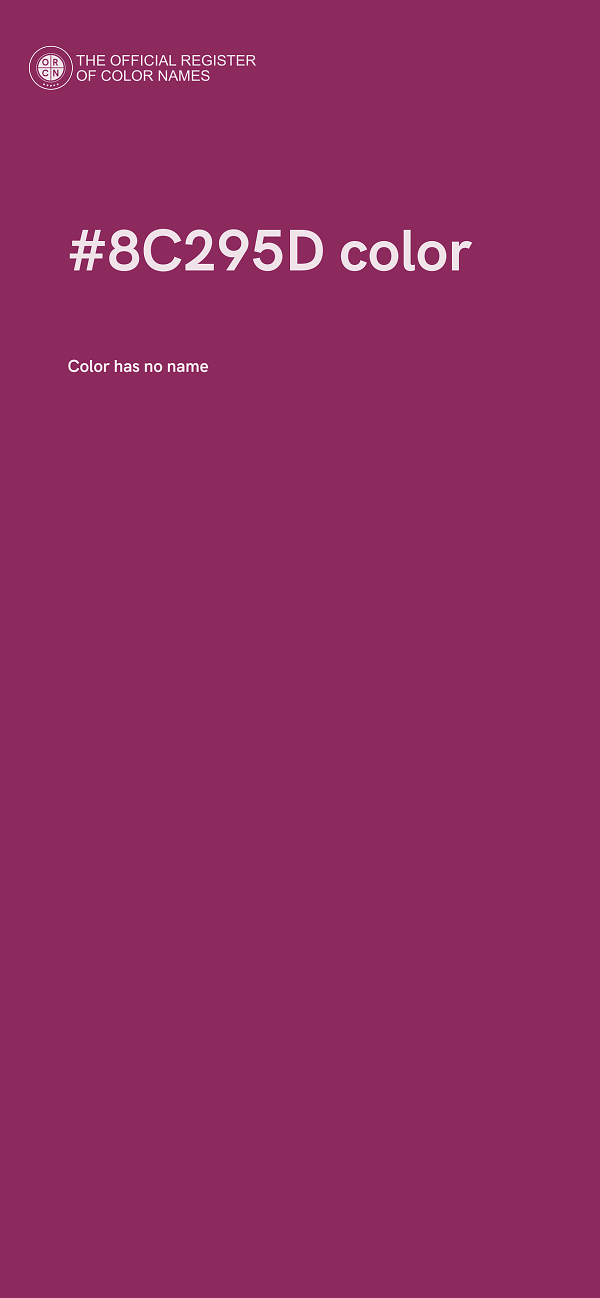 #8C295D color image