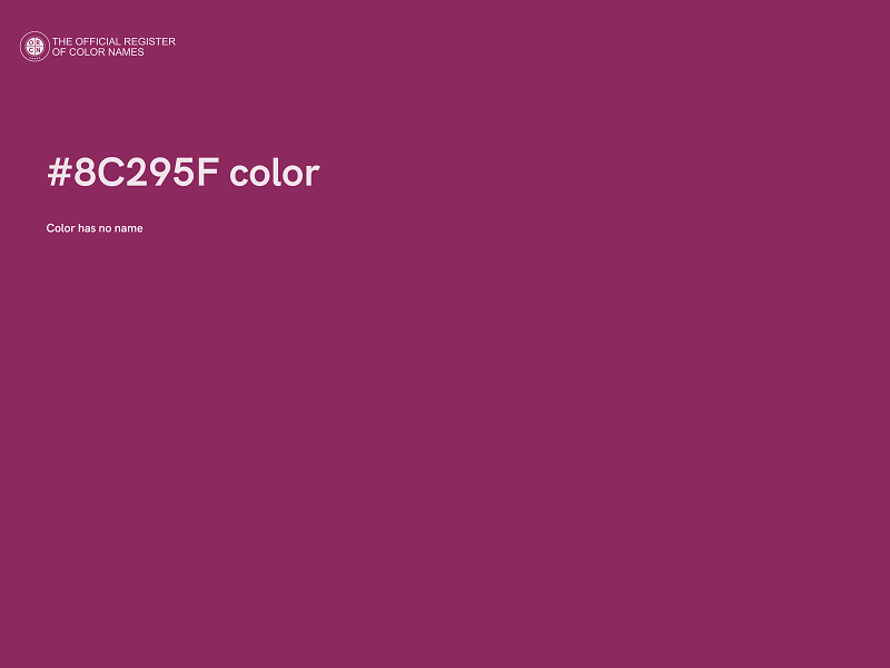 #8C295F color image