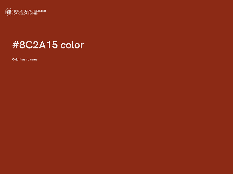 #8C2A15 color image