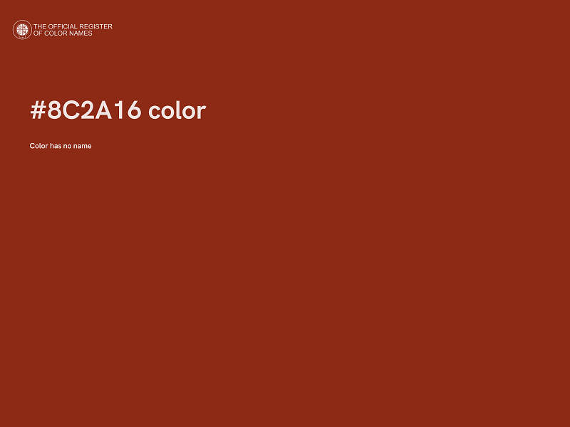 #8C2A16 color image