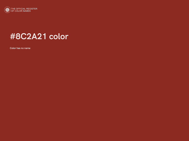 #8C2A21 color image