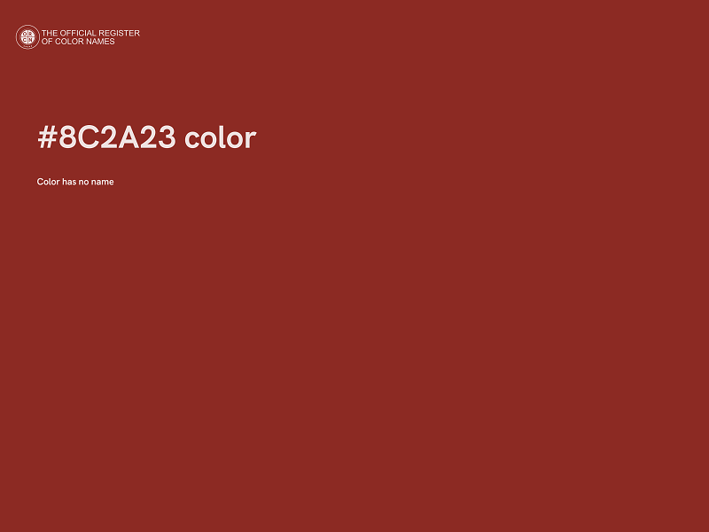 #8C2A23 color image