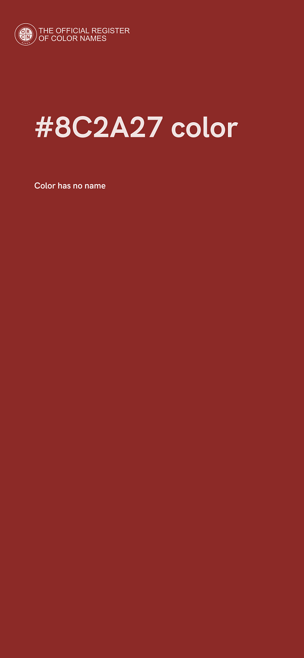 #8C2A27 color image