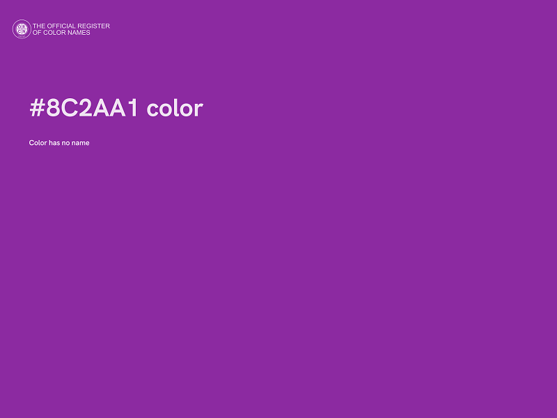 #8C2AA1 color image