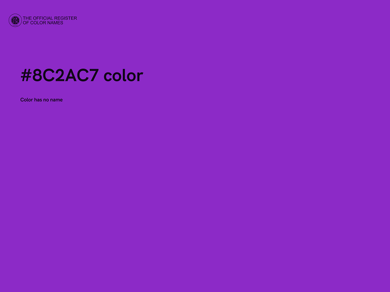 #8C2AC7 color image