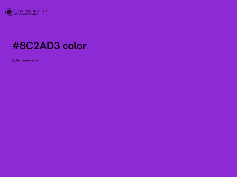 #8C2AD3 color image