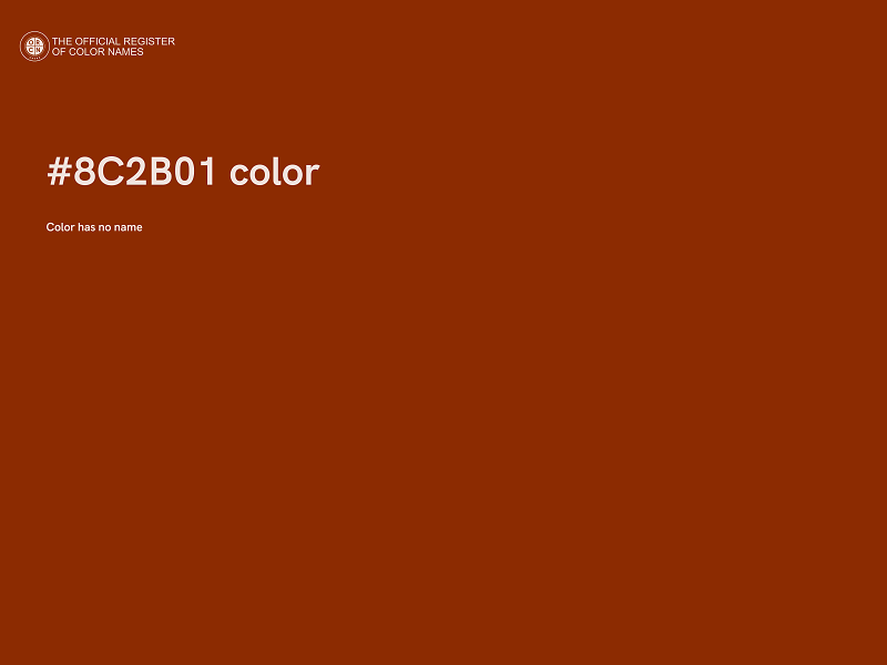 #8C2B01 color image