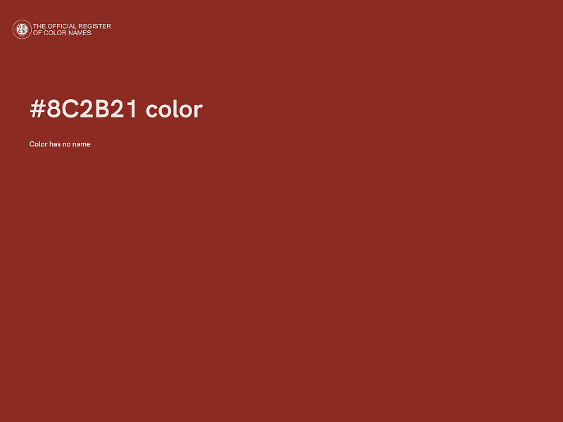 #8C2B21 color image