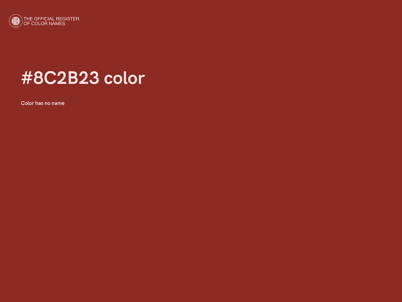 #8C2B23 color image