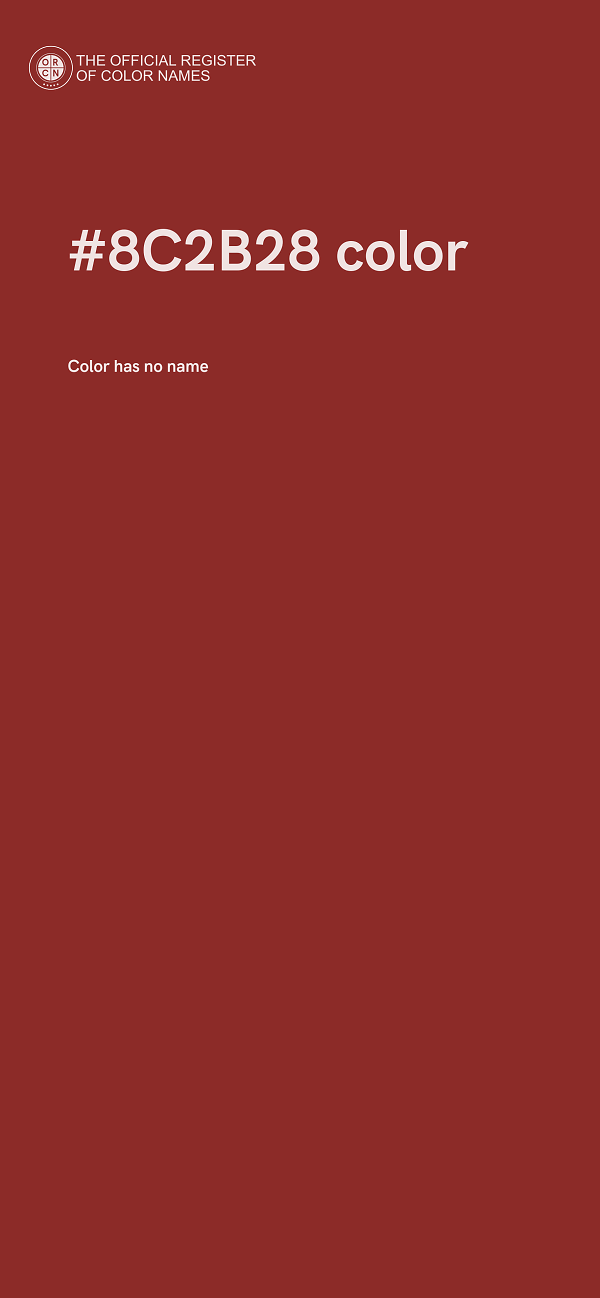 #8C2B28 color image