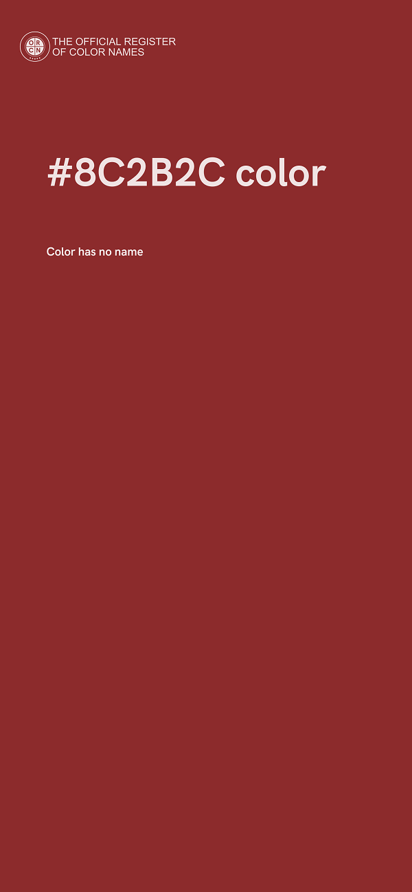 #8C2B2C color image