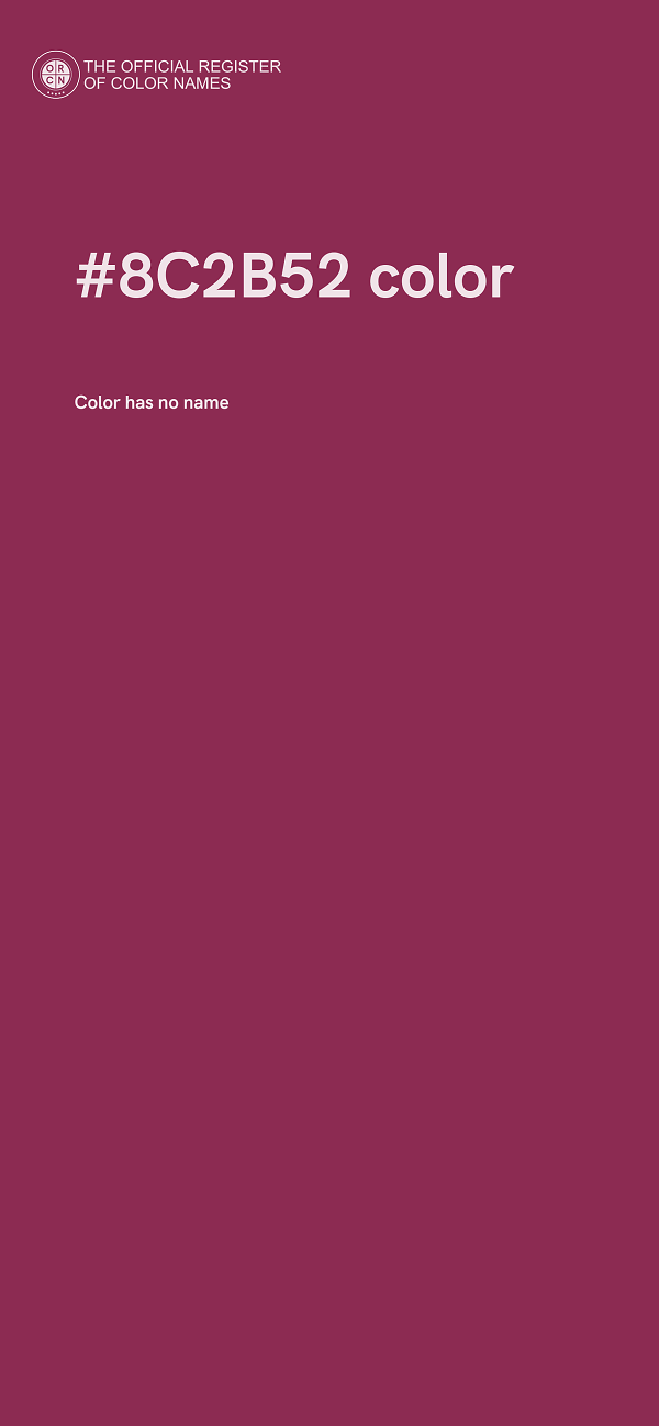 #8C2B52 color image