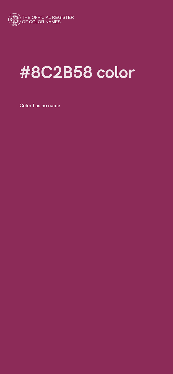 #8C2B58 color image