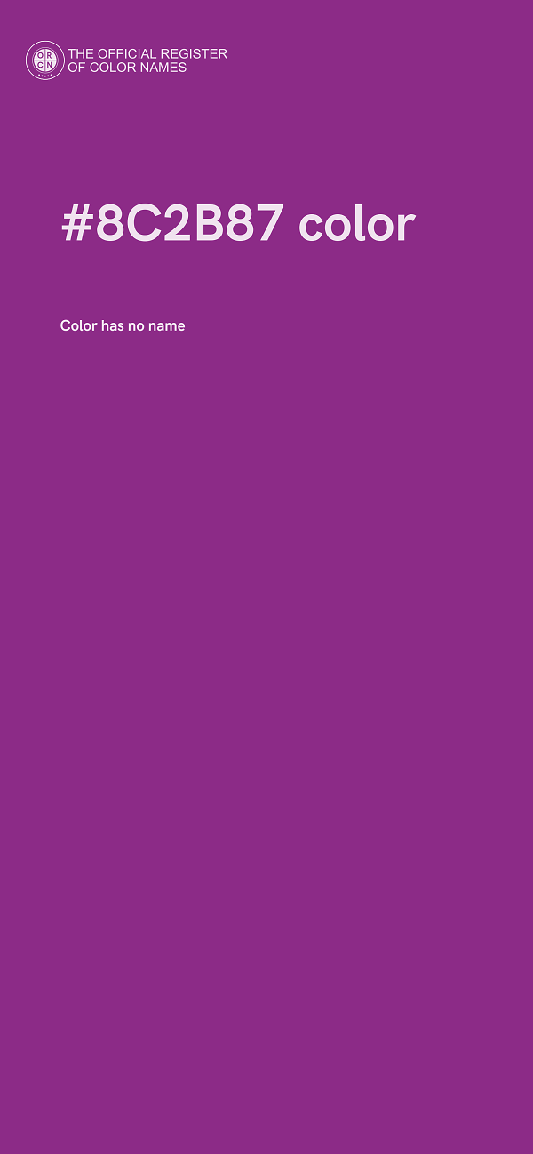 #8C2B87 color image
