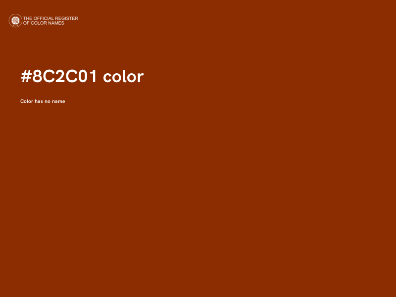 #8C2C01 color image