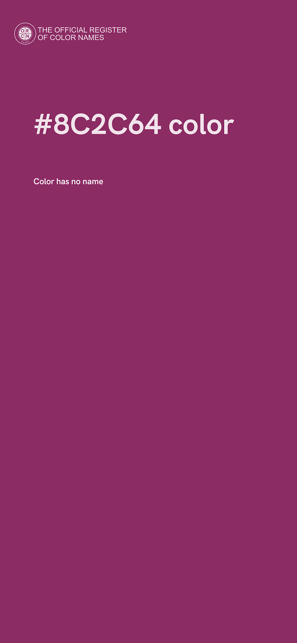 #8C2C64 color image