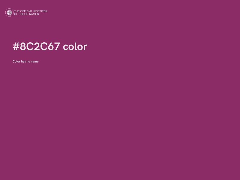 #8C2C67 color image