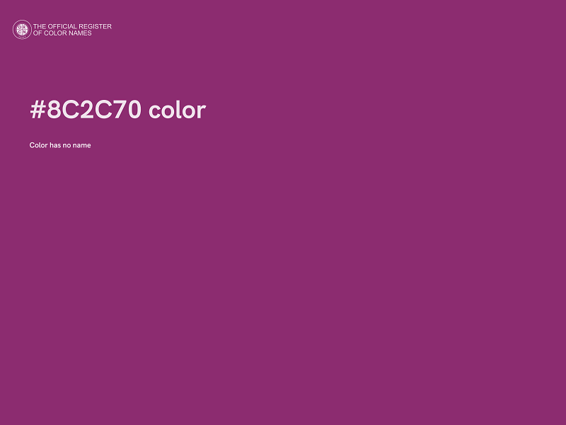 #8C2C70 color image