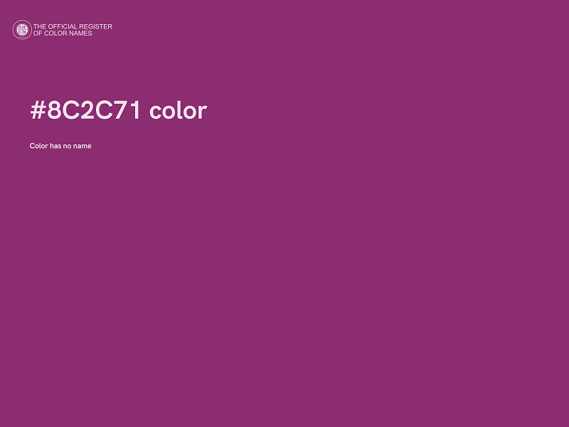 #8C2C71 color image