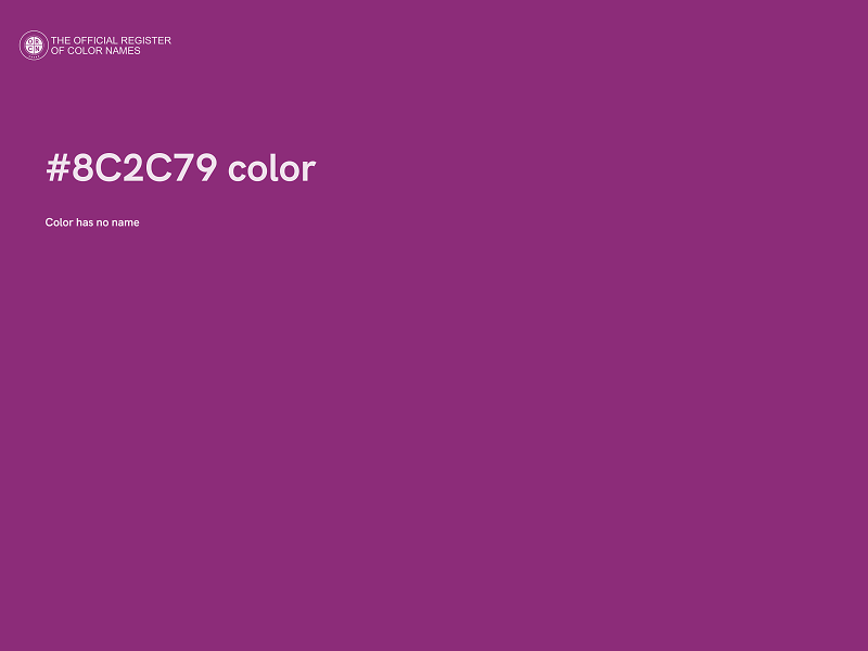 #8C2C79 color image