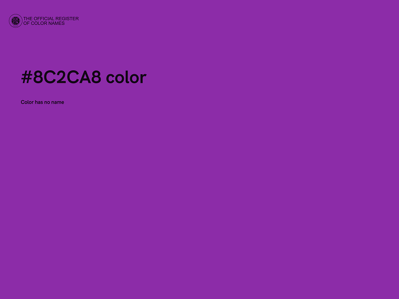 #8C2CA8 color image