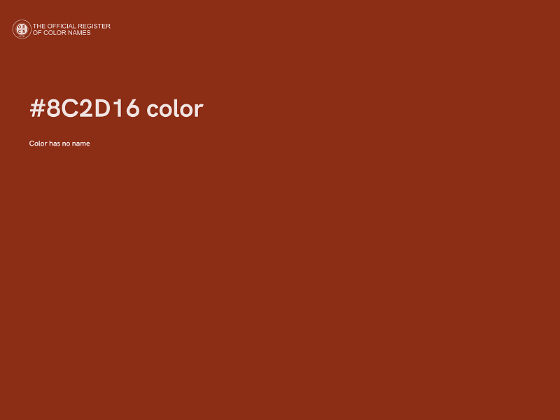 #8C2D16 color image