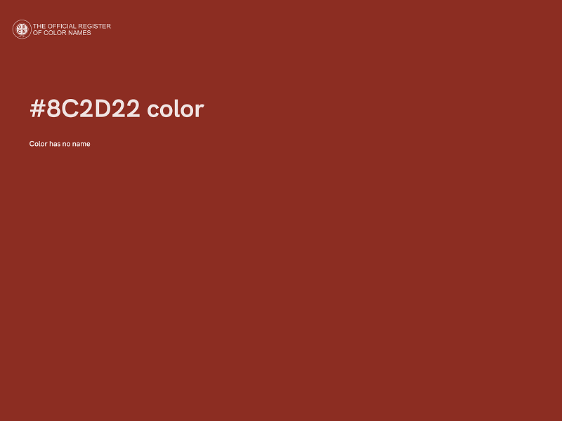 #8C2D22 color image