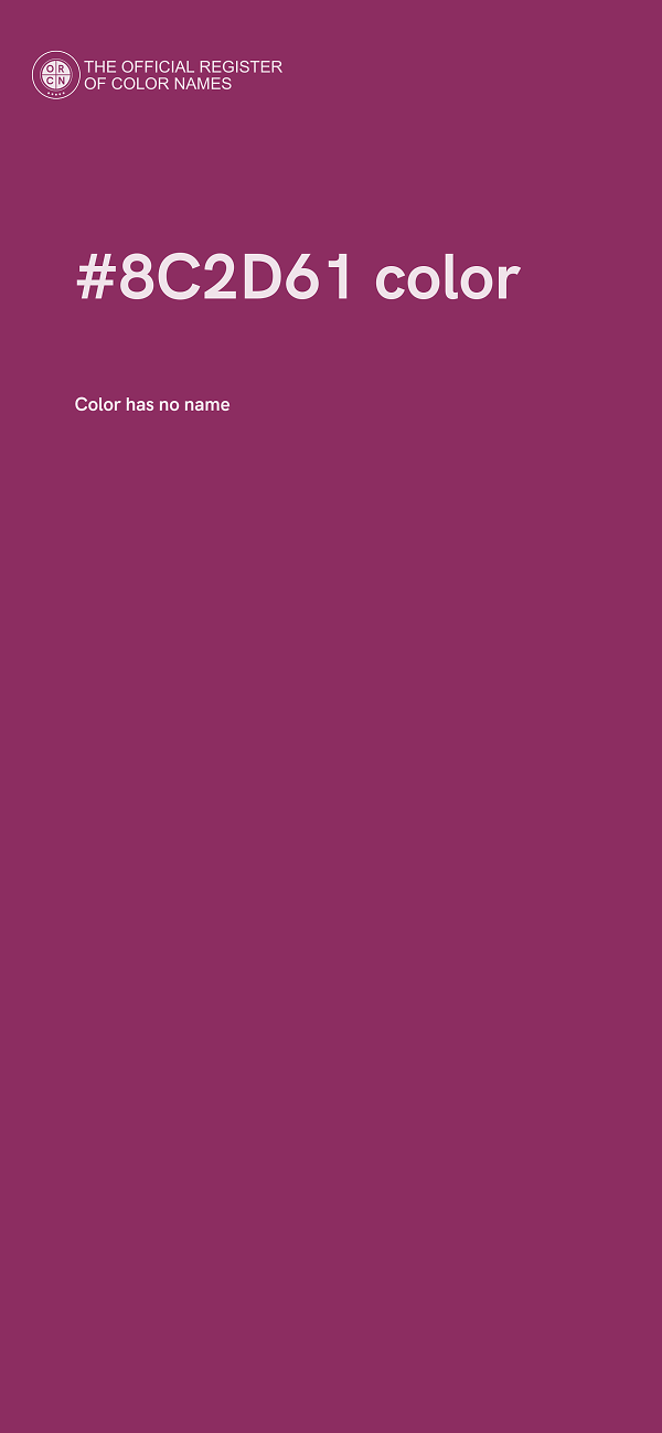 #8C2D61 color image