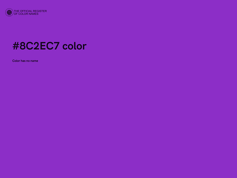 #8C2EC7 color image