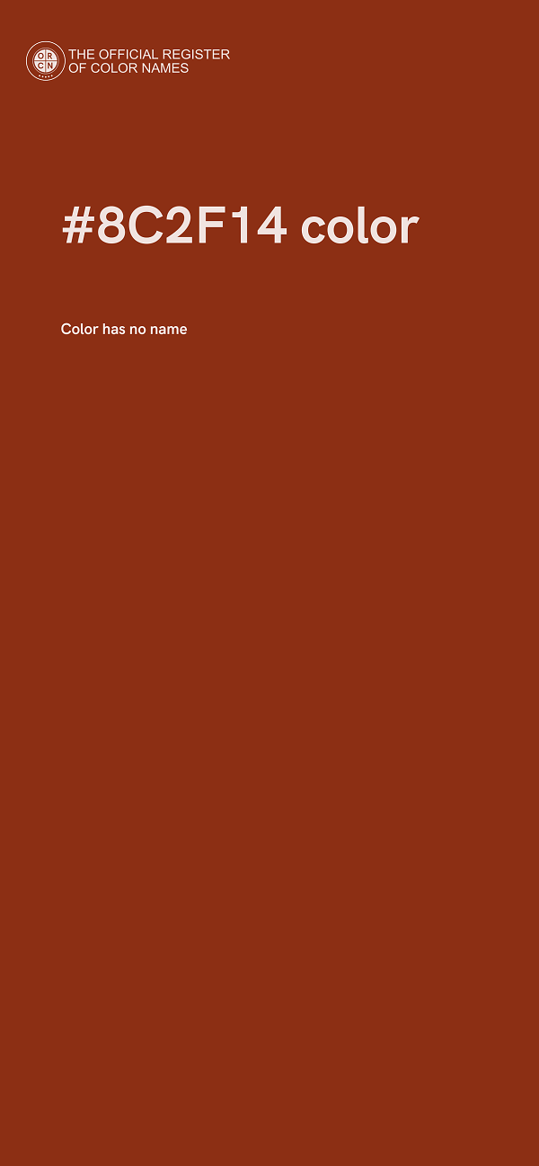 #8C2F14 color image