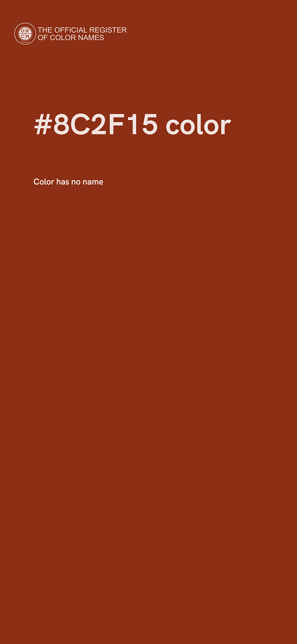 #8C2F15 color image