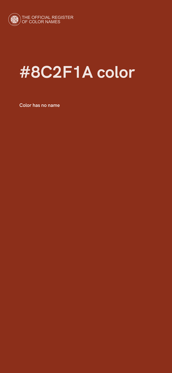 #8C2F1A color image