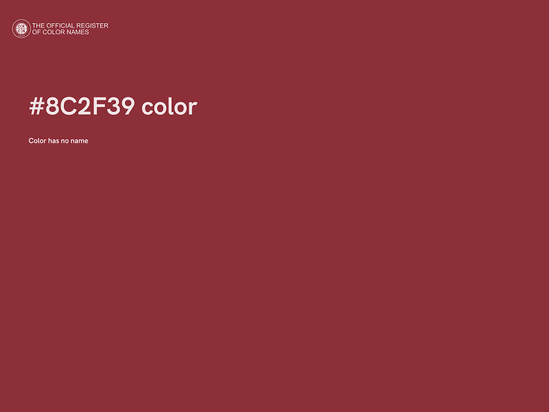 #8C2F39 color image