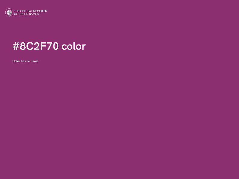 #8C2F70 color image